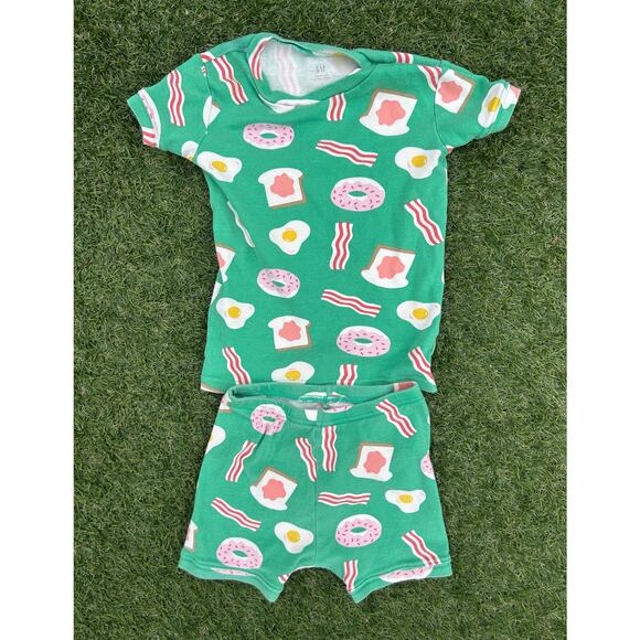 Gap Other - GAP - Breakfast Donuts Eggs Bacon Kids Pajama Set Size 6